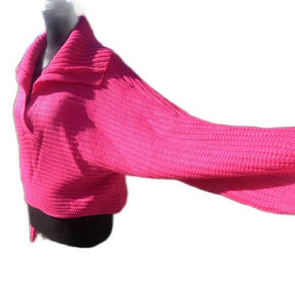 Sweater V-Neck Size Small Bright Pink Cloud Ten - Picture 4 of 8
